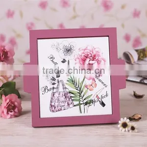 Factory Direct Ceramic Severing Tray With Pink Wooden Frame thumbnail-1