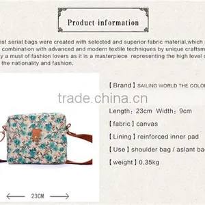 2016 Classic Chinese Folk Style Fancy Floral Canvas Lady Sling Bag thumbnail-5