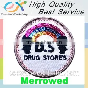 Professionally Custom Logo Sequins Embroidery Patch thumbnail-2