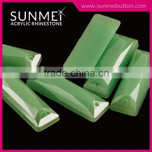 Factory Direct Sew on Flat Back Jade Rhinestone thumbnail-1