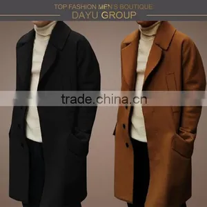 Wholesale 2016 Hot Designer Wool Coat Long Wool Fabric for Winter Overcoat V Collar Wool Jacket thumbnail-5
