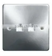 Best Quality Stainless Steel Panel Double Rj11 Wall Socket thumbnail-1