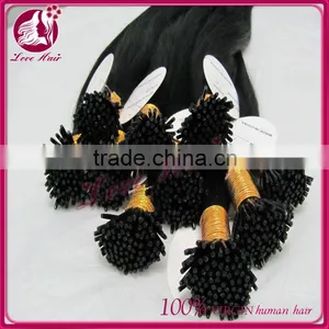 Wholesale Top Quality 6A Brazilian Virgin Human 10-30 Inch i Tip Hair Extension Lowest Price thumbnail-6