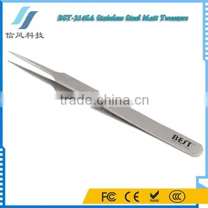 BST-214SA Stainless Steel Highly Precise Pro Tool Tweezers Matt Tweezers thumbnail-4