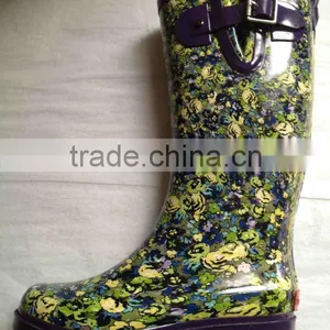Hot Sales Fancy Women Rubber Rain Boots thumbnail-1