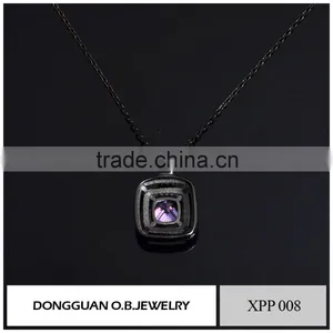 Fashion Pink Stone Jewelry Pendant, New Arrival Big Stone Pendant Deigns With Factory Price thumbnail-2