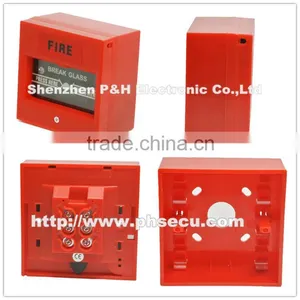 Wall Mounting Fire Alarm Break Glass Fire Panic Button With Cover thumbnail-1