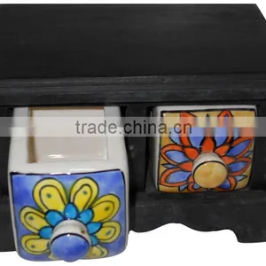 Ceramic Spice Drawers | Small Wooden Drawers thumbnail-1