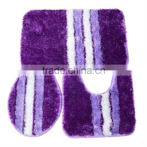 2014 New Polyester Shaggy Bathroom Rug Set thumbnail-1