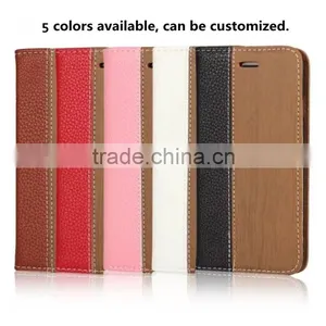 Wood Flip Leather Phone Case Cover With Card Holder for Xiaomi mi 5 Mimax Redmi Note 4 3 2 1 c i Pro Prime thumbnail-2