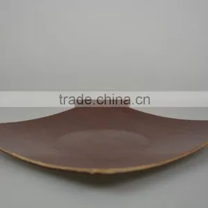 Bauble Red Brown Color China Square Shape Elegance Tea Pastries Gift Square Wooden Dinner Plate thumbnail-6