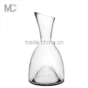 Hot Sale Hand Blown Single Clear Glass Bulk Wine Decanter thumbnail-1