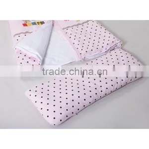 Children's 100% Cotton Baby Sleeping Bag Detachable Sleeve and Detachable Cotton Fillings Quilt for Four Seasons Pink Color thumbnail-6