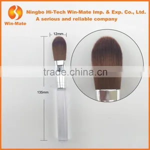 FREE Samples! No One Refuse Synthetic Hair Transparent Plastic Handle Powder Brush thumbnail-1