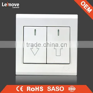 High Quality Frosted Faceplate PC White Two Gang One Way Swtich Two Gang Two Way Switch thumbnail-2