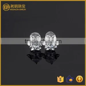Fashion Jewelry Wholesale 925 Sterling Silver AAAAA Cubic Zirconia Stud Earring thumbnail-1