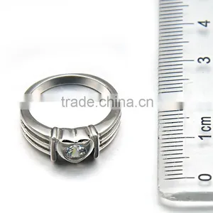 2016 New Design Ring Stainless Steel Ring Articifical Stone Jewellery for Woman thumbnail-3