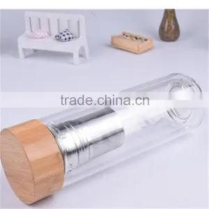 Drinking Glass Water Bottle With Stainless Steel Tea Filter, Borosilicate Water Bottle Glass 400ml thumbnail-2