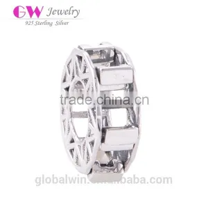 Genuine 925 Silver Cheap Charms Custom Jewelry Wholesale Waterwheel Charms T009 thumbnail-1