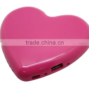 Heart Shape Power Bank 4000mah , Heart Phone Charger 4000mah thumbnail-1