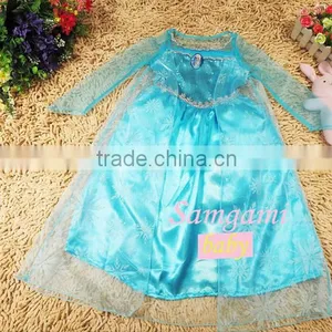 2014New Arrival Multi Chiffon Frozen Elsa Anna Child Baby Dress Model thumbnail-1