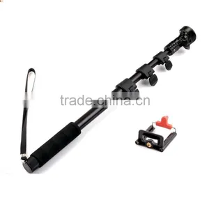 Retractable 48.4-inch Selfie Stick Self Portrait Monopod/Unipod With Clip Phone Holder For Camera Mobilephones thumbnail-1