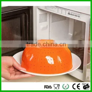 Microwave Oven Food Steamers Basket Silicone Kitchen Tool thumbnail-1