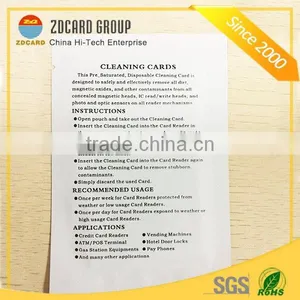 Disposable Solvent Impregnated Cleans Card ID Card Printer Head Cleaning Card thumbnail-3