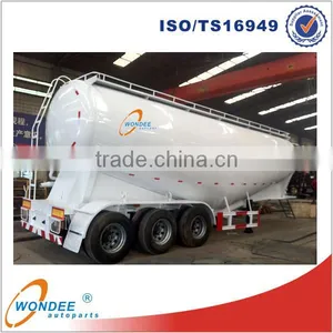 3 Axles 40m3 Bulk Cement Tanker Semi Trailer for Sale thumbnail-2