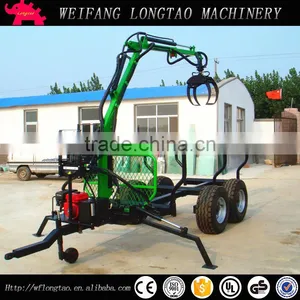 3tonne Atv Log Trailers With Crane CE Certificate thumbnail-1
