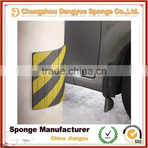 Yellow-black Multiple Incision Panel Elastic Garage Wall Protector Foam Around a Round Column thumbnail-1