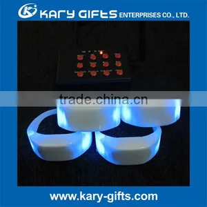 Event LOGO Printed Bracelet ,RF Computer Audio Radio Customized Bangle,LED Remote Control Concert Bracelet thumbnail-1