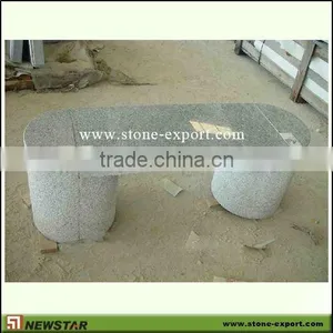 Grey Granite Stone Bench thumbnail-1