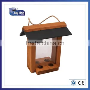 FSC WOODEN NESTING NEST BOX BIRD HOUSE SMALL BIRDS FAT BALL FEEDER WITH SLATE ROOF thumbnail-4