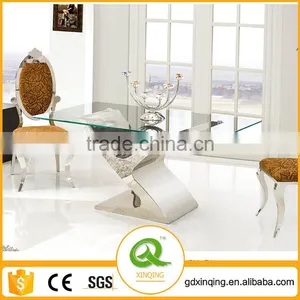TH316 Room Table Furniture Kitchen Tables Rectangular Glass Dining Table thumbnail-2