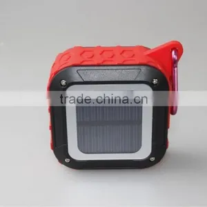 New Arrival Mini Outdoor Portable Waterproof Hook Type Solar Bluetooth Speaker With FM Radio Support TF Card thumbnail-2