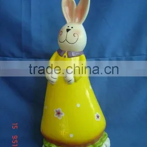 Ceramic Cartoon Rabbit Figurines -dolomite Rabbit Deco thumbnail-1
