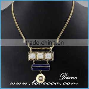 Wholesale Jewelry Gemstone Natural Stone Crystal Quartz Pendant Turquoise Necklace thumbnail-3