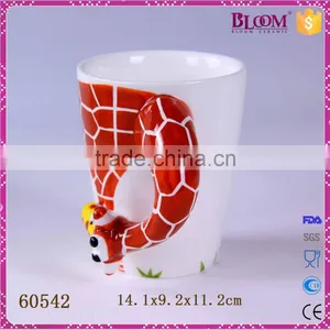 White Ceramic Giraffe Desgin Custom Coffee Mug thumbnail-2