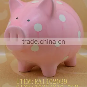 Hand Painted Wholesale Ceramic Piggy Box for Coin thumbnail-1