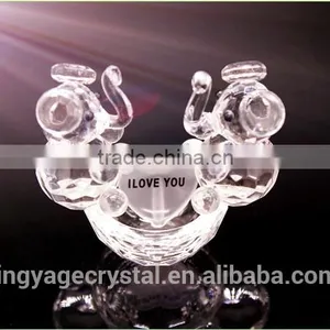 Lovely Crystal Double Elephants Model Gifts as Promotional Christmas Gifts thumbnail-2