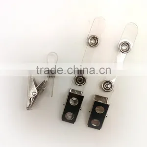 Badge Clip With PVC Tab, Stamping Steel Metal Badge Clip With Vinyal Tab, thumbnail-5