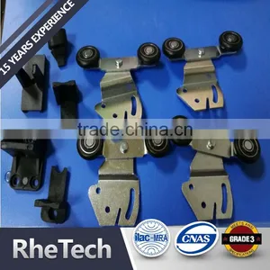 Zinc Alloy 25 mm Diameter Kitchen Sliding Cabinet Plastic Box Roller Track Black Wheels thumbnail-3