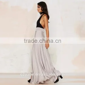 Jiahe Factory Latest JH7017 Fashion Long Skirt Design Sexy Slim Ladies High Side Slit Design Summer Maxi Skirt for Ladies thumbnail-4
