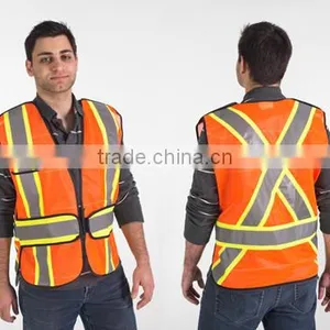 Orange Polyester Tear Away Traffic Vest thumbnail-1