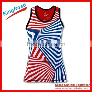 Bodybuilding Vest Flag Gym Womens Sports Cheap Running Singlets Wholesale thumbnail-1