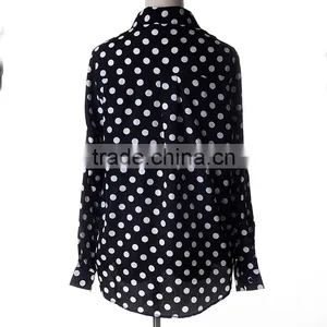 Latest Hot Sell European Summer 100% Cotton Ladies New Design Ladies Office t Shirt 2015 thumbnail-4