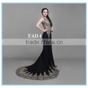 Elegant Lace Beaded Embroidery Mermaid Long Evening Dress thumbnail-3