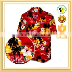 Wholesale Cheap Custom Printed Hawaiian Shirt, Mens Aloha Shirt thumbnail-2