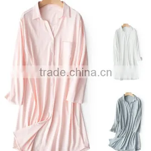 Factory Direct Supply Custom Cheap Comfortable Ladies Hot Knit Night Skirt and Sleep Dress thumbnail-1